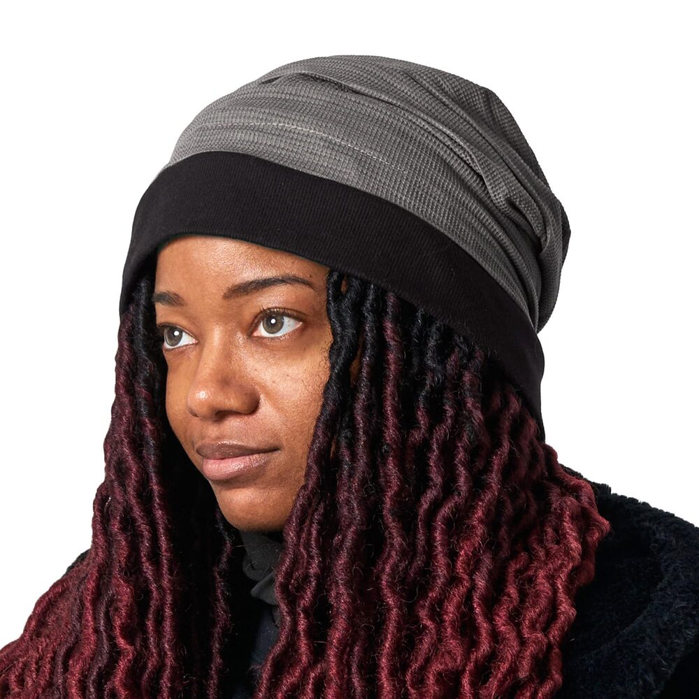 6728 Slouchy Beanie Cotton - Hipster Beanie Boho Hat Korean Style Waffle